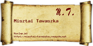 Misztai Tavaszka névjegykártya